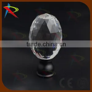 UAS Transparent Crystal Black 19mm Albania Blind Finials /drapery Finials thumbnail-3