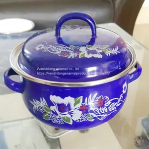 5pcs Vitreous Enamel Pot Enamel Tableware 5 Pcs Enamel Cookware Set thumbnail-3