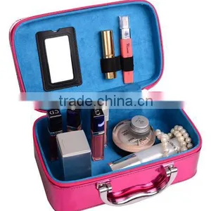 Best Quality Custom Leather Makeup Artist Train Case,women Leather Cosmetic Travel Box thumbnail-3