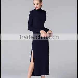 Sexy Split Package Hip Party Knit Sweater Dress for Women thumbnail-6