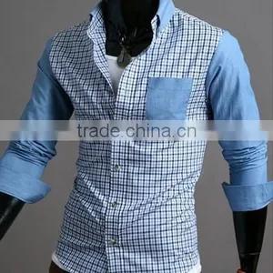 Latest Shirt Designs for Men Custom Cotton Shirt Stripe Shirt thumbnail-1