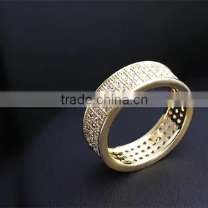 Fine Wedding Band Lead Free Luxury Brass Jewellery Classic Cubic Zircon Ring thumbnail-5