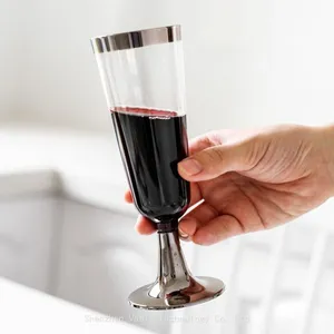 Bulk Shatterproof Plastic Champagne Flutes - 9oz Stemless Design, Event Planner Tableware Flutes thumbnail-2