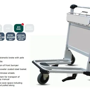Airport Luggage Baggage Trolley Cart With Wheels thumbnail-1