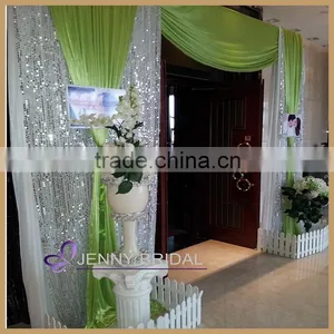 BCK089 Wholesale High Quality Customize Size Shiny Silver Sequin Event Party Backdrop for Weeding Decoration Quality Choice thumbnail-1