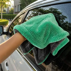 Microfiber Car Drying Towel, 1200GSM Ultra Absorbent Extra Large Twisted Loop Towels, Lint-Free Scratch-Free Plush Rag for Auto Detailing thumbnail-1