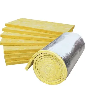 Good Quality Reinforced Fiberglass Glass Wool Blanket Class Fire Resistance Soundproofing Hydrophobi thumbnail-1