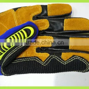 Heat Resistant The Oil Workers Double Palm Impact EN1621-1 Cuff High Breathable Glove thumbnail-6