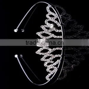 Fashion Women Crown With Rihnstone Wholesale thumbnail-2