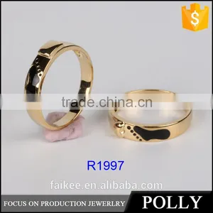 Fashion Jewelry Gold Plated Enamel Girl Rings thumbnail-1