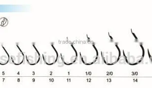 Black Nickel High Carbon Steel PR-606 KOISO Fishing Hook thumbnail-1