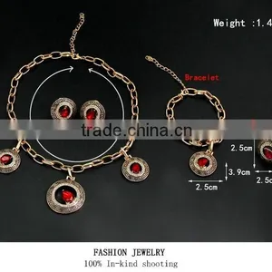 New Design And Gold Plated Jewelry Set Wholesale African Costume Jewelry Set thumbnail-4