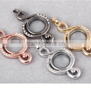 2015 Lastest Zinc Alloy Rhodium Plated Floating Lockets Wholesale thumbnail-6