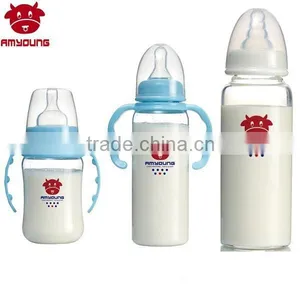 Custom Baby Bottle Nipple , Silicone Feeding Bottle , Glass Baby Milk Bottle thumbnail-1