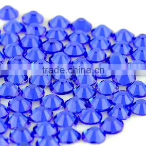 Sapphire Color No Hot Fix Rhinestones , Crystal Non Hot Fix , Stones no Hot Fix for Dance Wear thumbnail-1