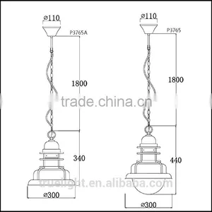 Vintage Metal Pendant Lamp for Indoor Decor China Supplier thumbnail-4