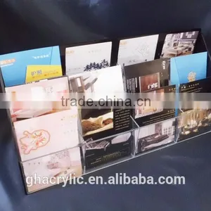GH-RZ528 Magazine Clear Acrylic Table Dispaly File Stand Racks For Office ,top Grade Acrylic Display Rack thumbnail-3