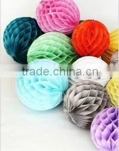 Decorative Hanging Tissue Paper Ball, Colored Honeycomb Ball Flowers With Factory Price thumbnail-1