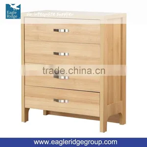 Modern Wood Color Oxford 4 Drawer Chest Cabinet thumbnail-1