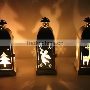 Old Hollow Iron Lantern Foreign Trade Metal Candle Holder J070 thumbnail-4