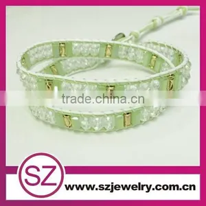 Website Guangzhou Jewelry Factory Wholesale Gay Pride Beaded Leather Bracelet thumbnail-4