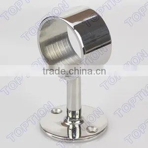 Stainless Steel Handrail Balustrade Round Post Support Handrail Tube Bracket thumbnail-1