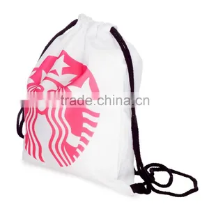 China Supplier Hot Sale Digital Print Smiling Cheap Custom Drawstring Bag thumbnail-3