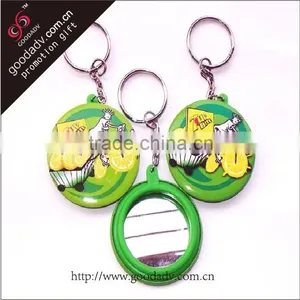 Wholesale Fine Quality Customized Multipurpose Mirror Key Rings gd Printed With Smile Face Quality Choice thumbnail-2