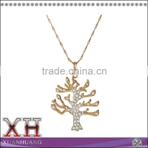 925 Sterling Silver Tree Shape Pendant Necklace thumbnail-1