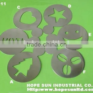 Stainless Steel Coffee Stencil /cappuccino Stencil/decorating Stencil thumbnail-1