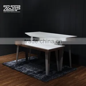 ZJF Light White Paint Table Top Product Display Shoe Wood Rack thumbnail-1
