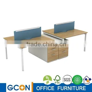 4 Seat Workstation, Office Workstation With Pedestal thumbnail-1