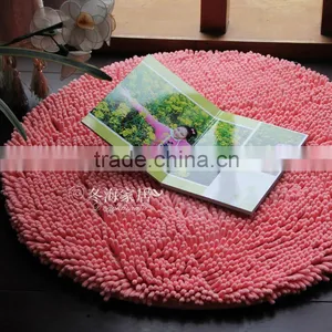 High Pile Shaggy Carpet Living Room Floor Mat and Rugs Round Shape thumbnail-2
