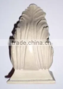 Decorative Distressed White Curtain Rod Wall Mount Bracket thumbnail-6