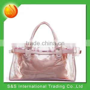 Clear Transparent Pvc Tote Large Capacity Beach Bag for Women thumbnail-1