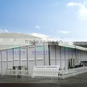 Outdoor Arch 25m x 60m Marquee Event Hard ABS Solid Wall Tent With Glass Door thumbnail-1