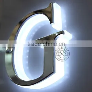 LED Crystal Channel Characters / Stainless Steel Edg/ Acrylic Resin Production / Metal Door Signs /Crystal Mini / Screw Back thumbnail-4