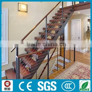 Modren Decorative Interior Used Metal Wooden Staircase thumbnail-4