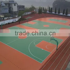 ITF Certified Silicone PU Court Surface for Stadium Volleyball/Basketball/Tennis/Badminton Court thumbnail-1