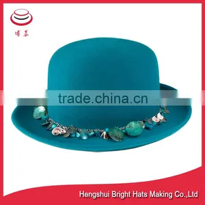 Flat Top Wool Felt Bowler Hat thumbnail-2