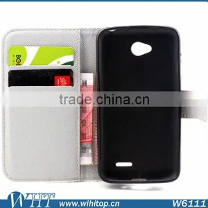 Cell Phone Protective Case for LG L70, Colorful Painting Leather Case for LG Optimus L70 thumbnail-1