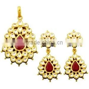 Kundan Pendant Sets thumbnail-1