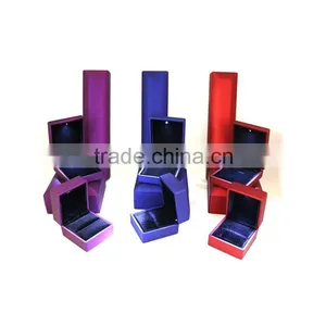 Custom Color Velvet Insert Led Jewelry Light Packaging Box thumbnail-4