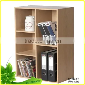 8 Cube Bookcase Wood Storage Cabinet Lockable Cabinet thumbnail-1