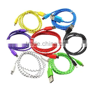 10ft V8 Braided Micro USB Cable Data Sync Charger Cables for Samsung for HTC Nokia Durable Cord thumbnail-1