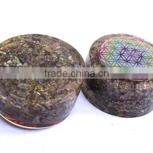 Blue Aventurine Chakra Flower Of Life Orgonite Energy Tower Buster thumbnail-6