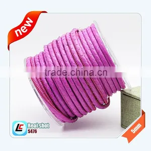 Pink 6mm Genuine Snakeskin Leather Cord for Fashion Jewelry Findings thumbnail-1