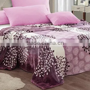 Leaves Pattern 100% Polyester Flannel Blanet thumbnail-5