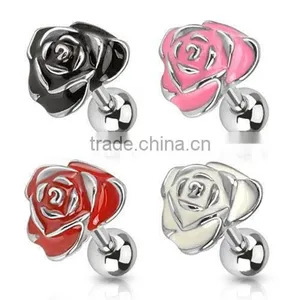 Tragus Helix Cartilage Rose Earring Stud thumbnail-1