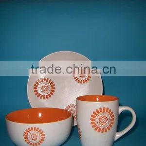 3 Set Handpainted Breakfast Set thumbnail-1